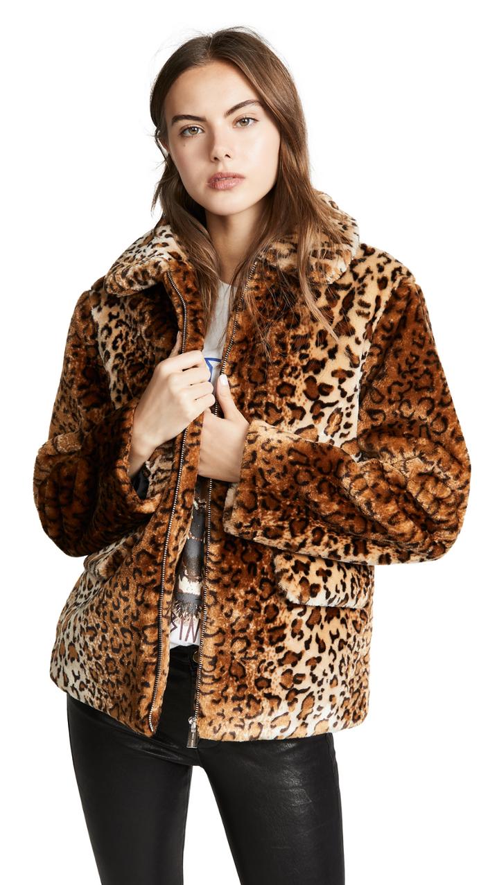 Anine Bing Molly Faux Fur Jacket