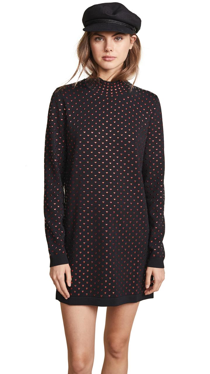 Adam Selman Mock Neck Mini Dress