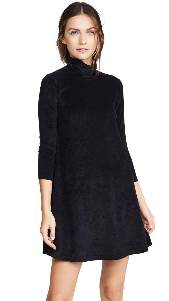 James Perse Turtleneck Velvet Dress