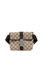 What Goes Around Comes Around Gucci Brown Canvas Waist Bag