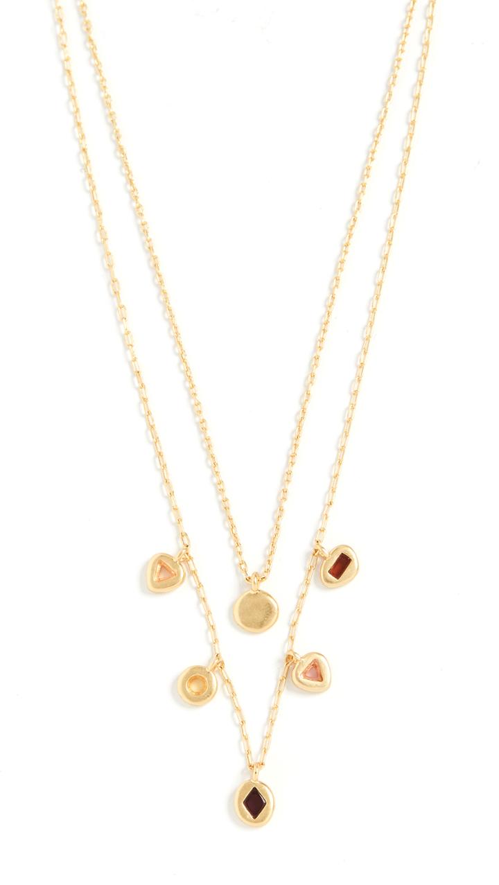 Madewell Glass Inlay Layered Necklace Set