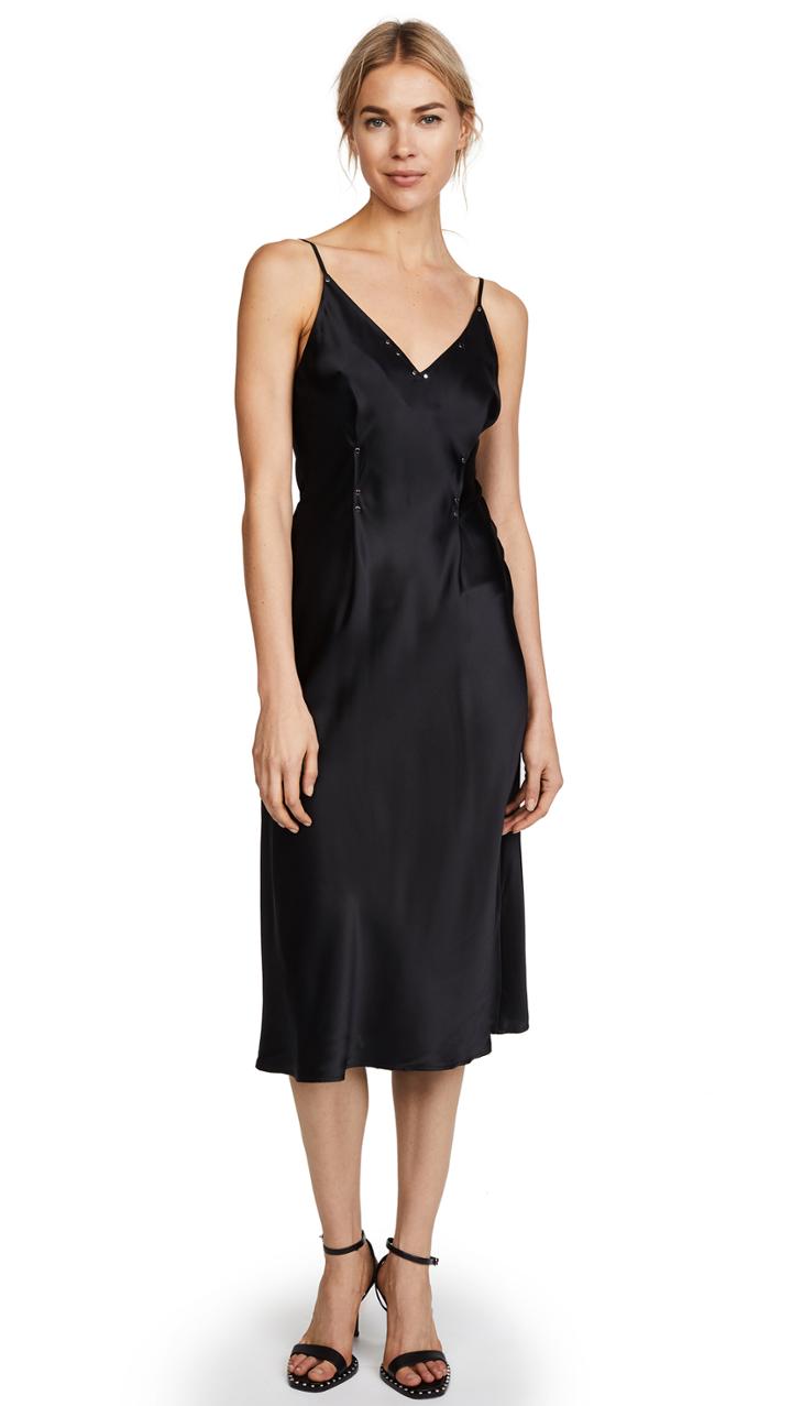 T By Alexander Wang Silk Rivet Cami Dress