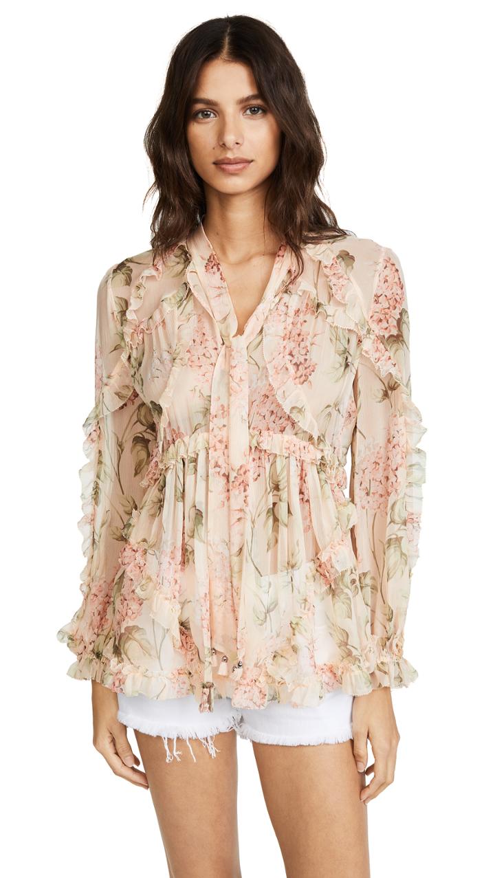 Zimmermann Strapless Draped Maxi Dress