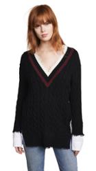 T By Alexander Wang Hybrid Varsity Pullover