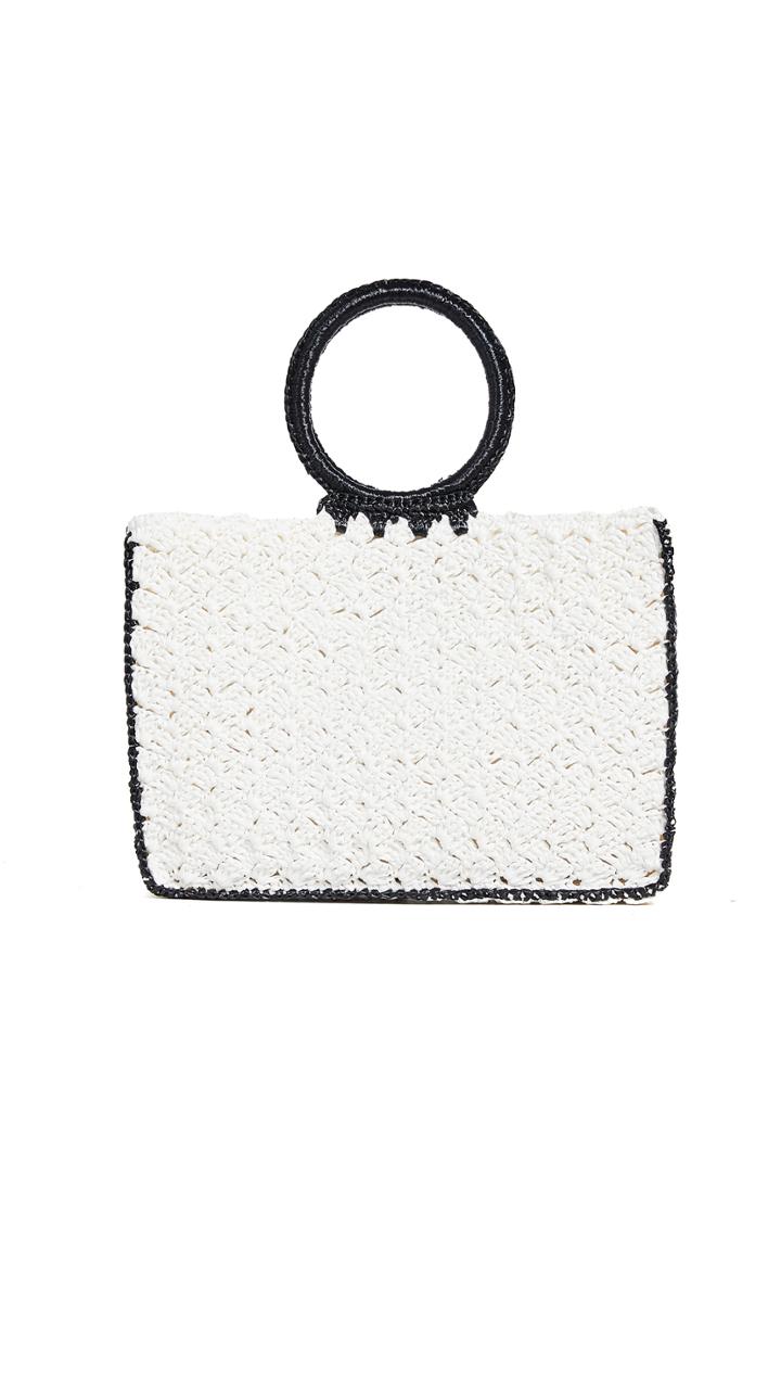 Caterina Bertini Woven Tote Bag With Structured Handles