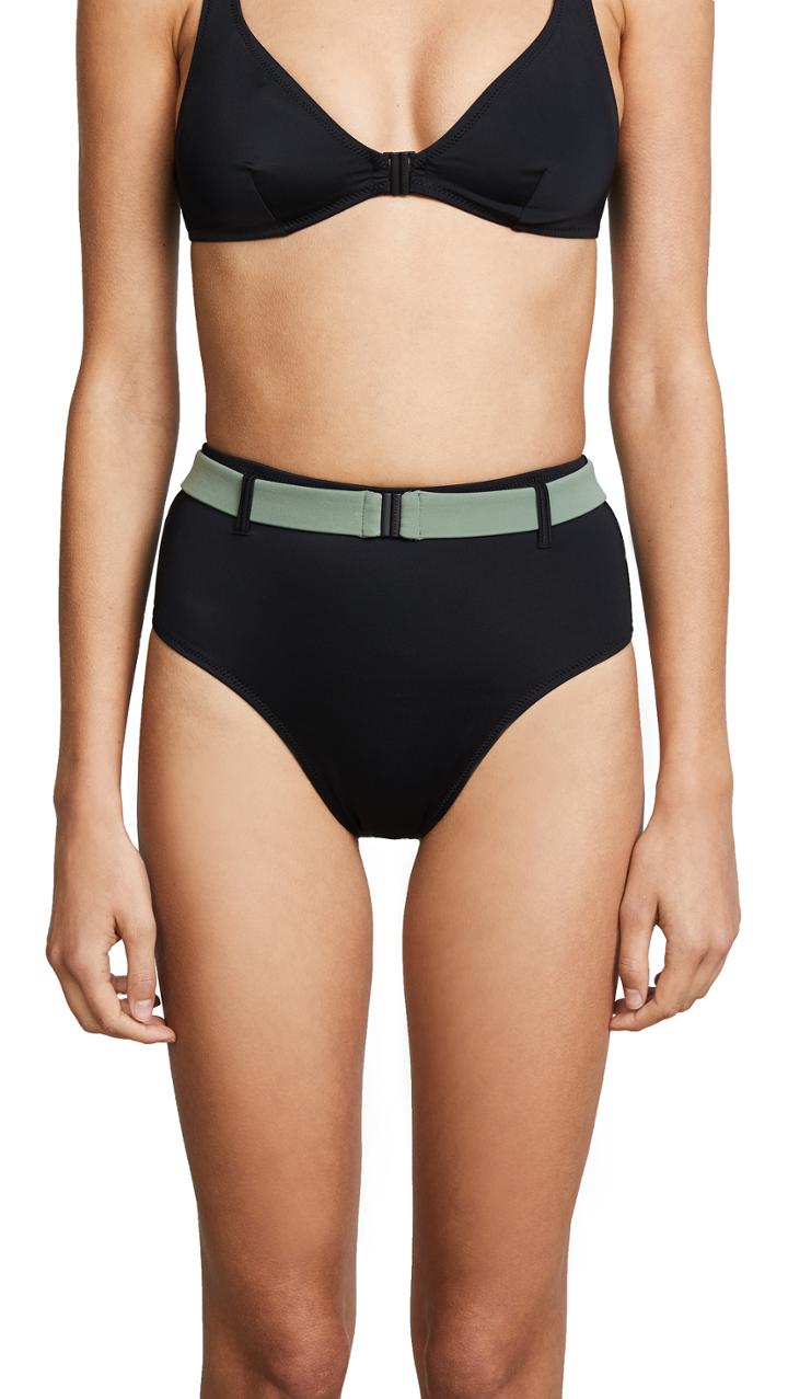 Solid Striped Swim Team Josephine Bikini Top