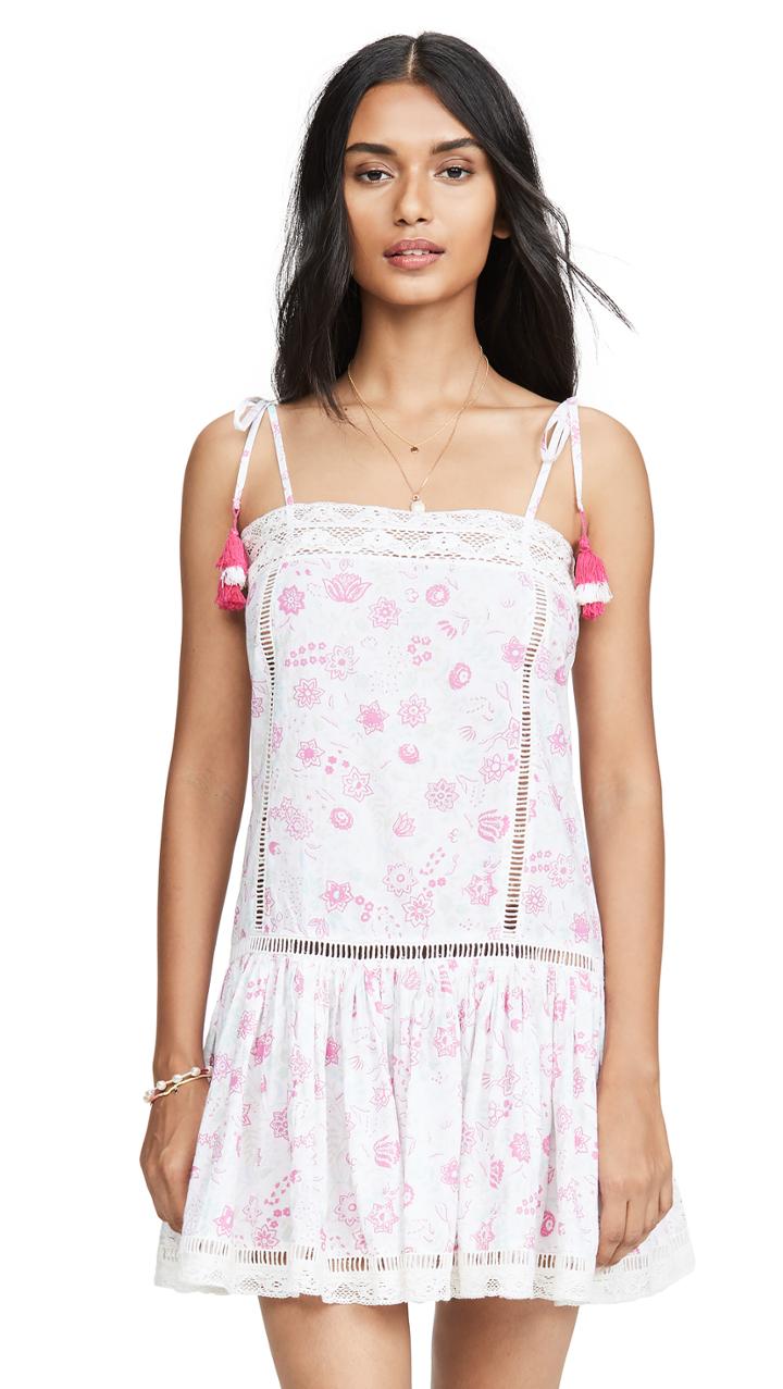 Place Nationale L Eden Floral Print Tie Strap Mini Dress