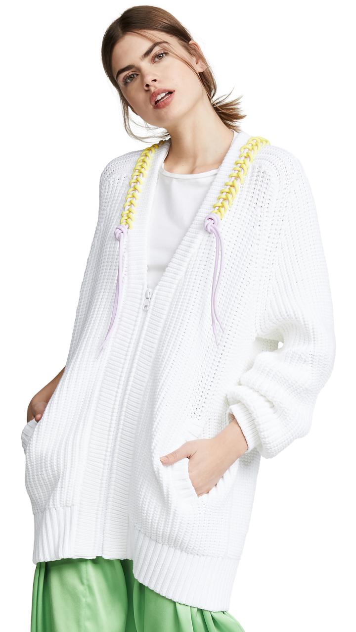 Tibi Zip Up Cardigan