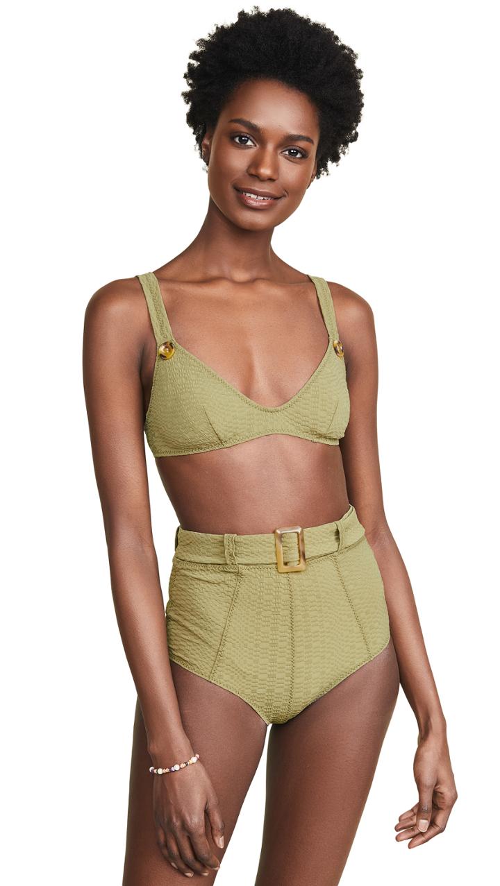 Lisa Marie Fernandez Magdalena Belted High Waisted Bikini