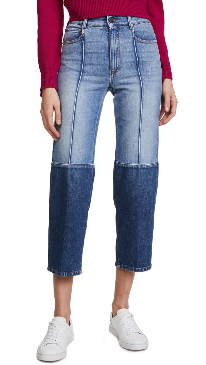 Stella Mccartney The High Waist Two Tone Jeans