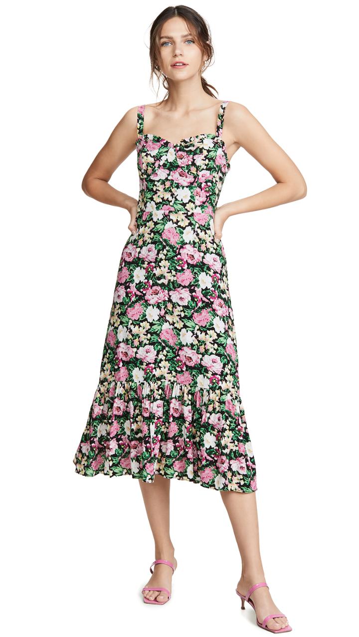 Wayf Eloise Bustier Midi Dress