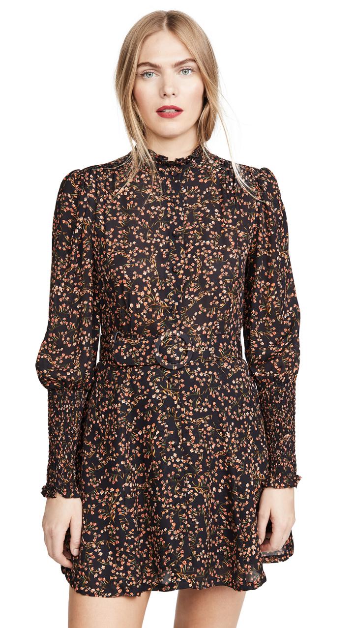Nicholas High Neck Ruffle Mini Dress