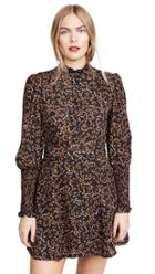 Nicholas High Neck Ruffle Mini Dress