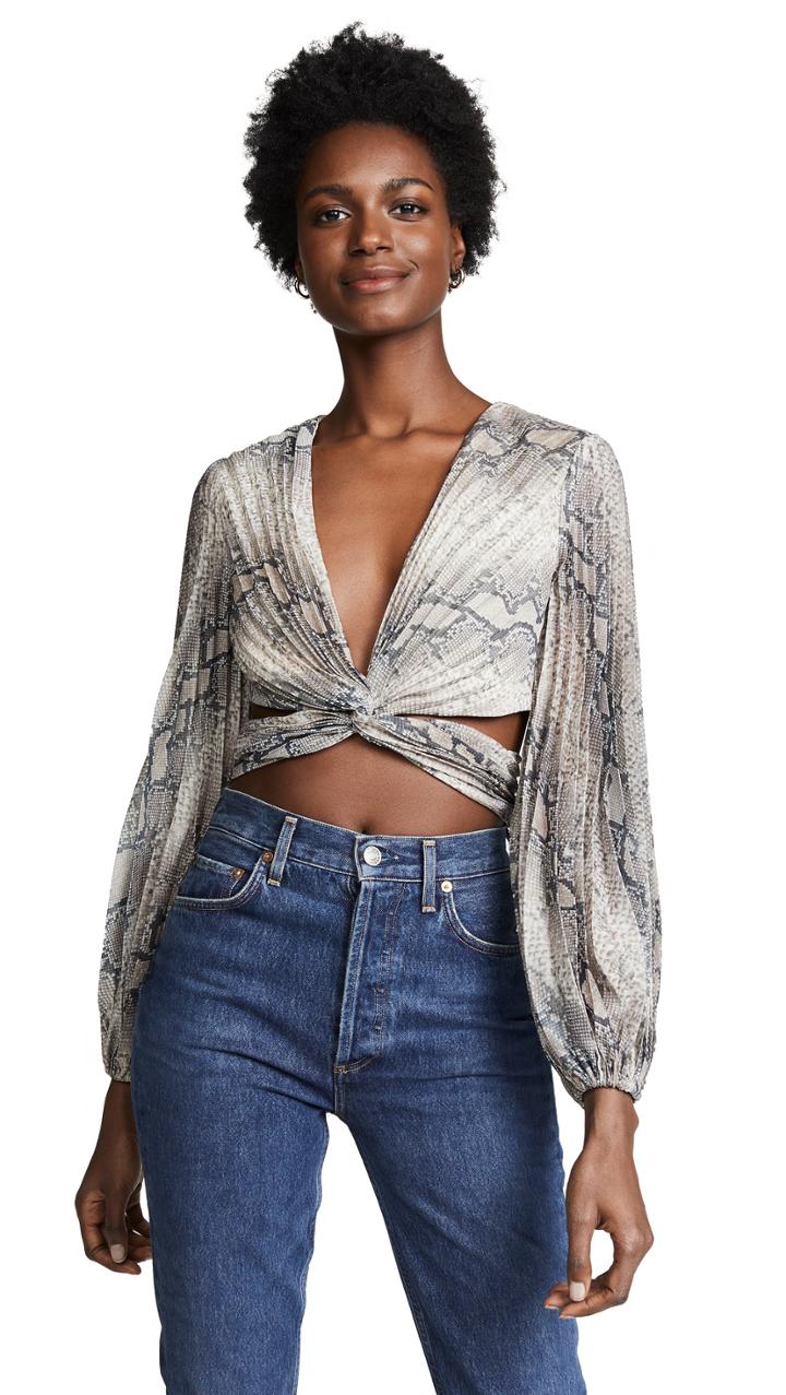 Zimmermann Corsage Pleat Bodice Top