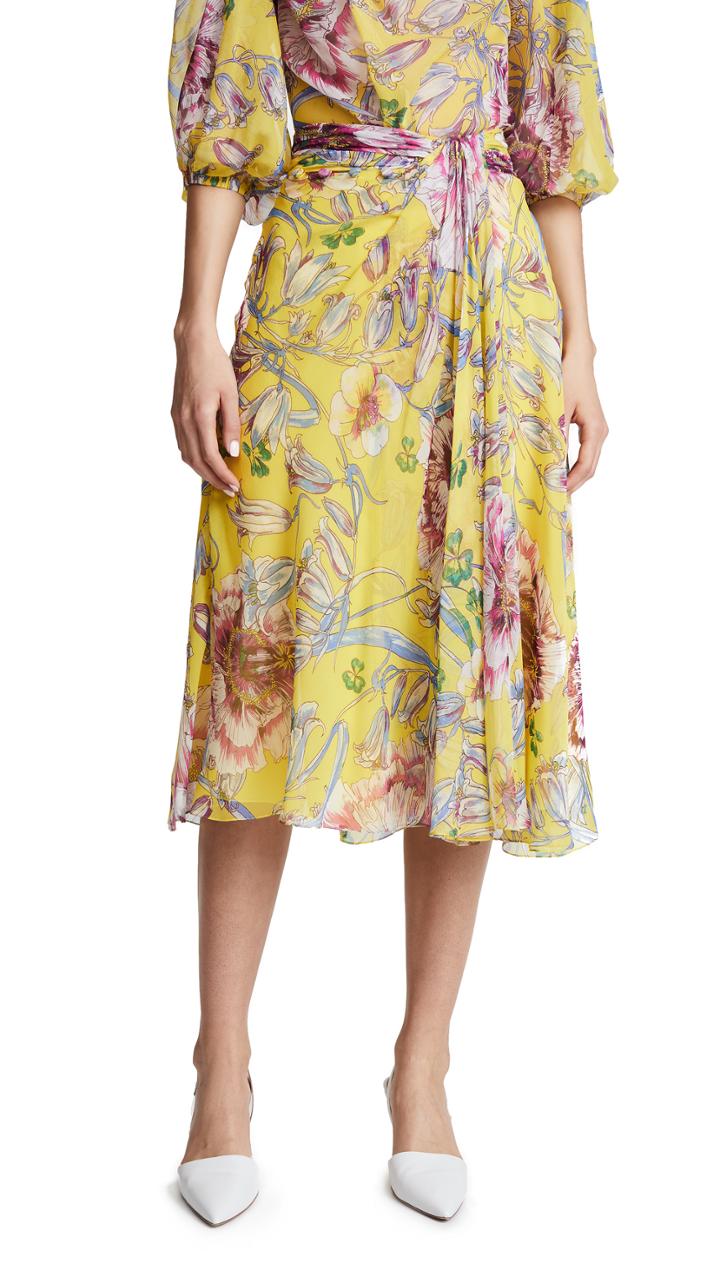 Prabal Gurung Moore Side Twist Front Skirt