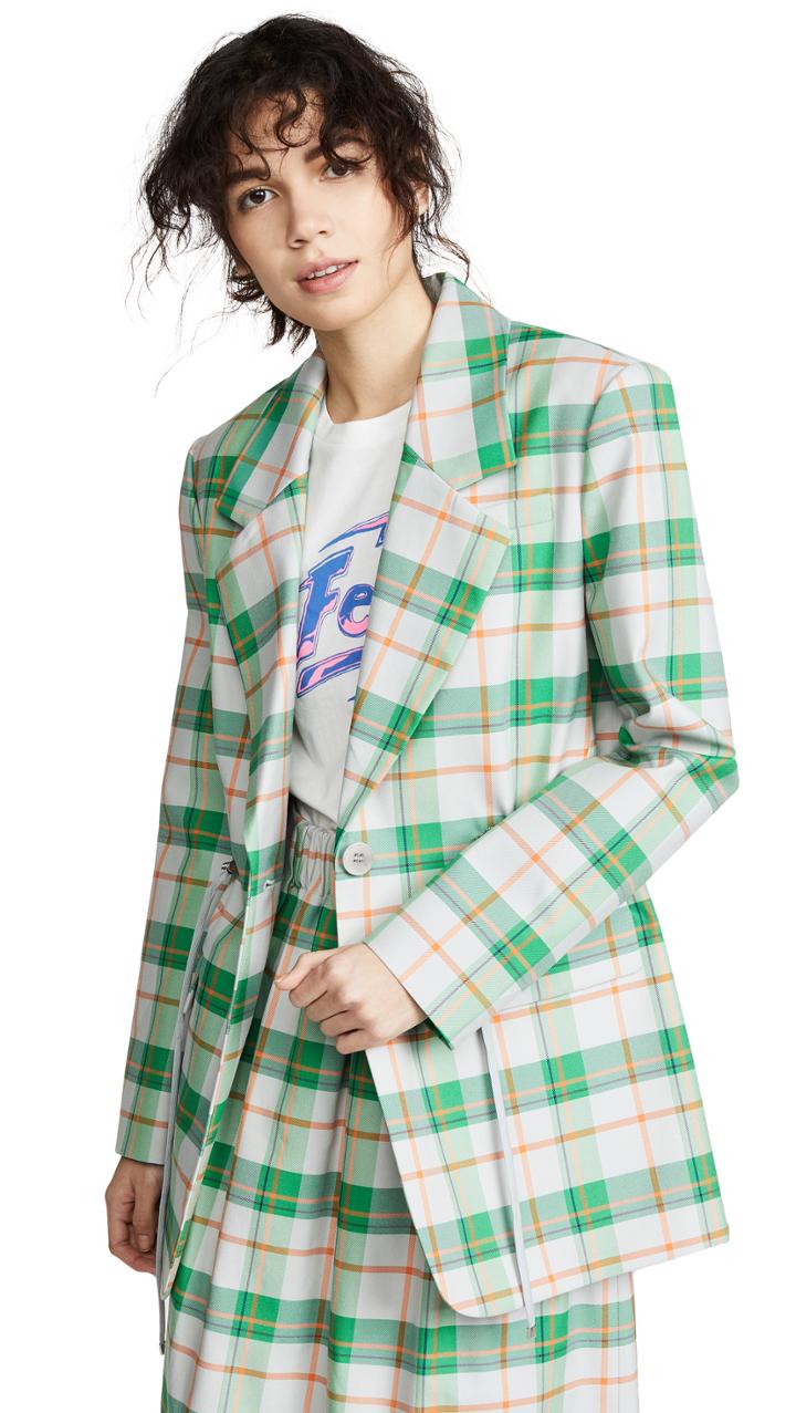 Tibi Oversized Waist String Blazer