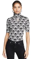 Paco Rabanne Patterened High Neck Top