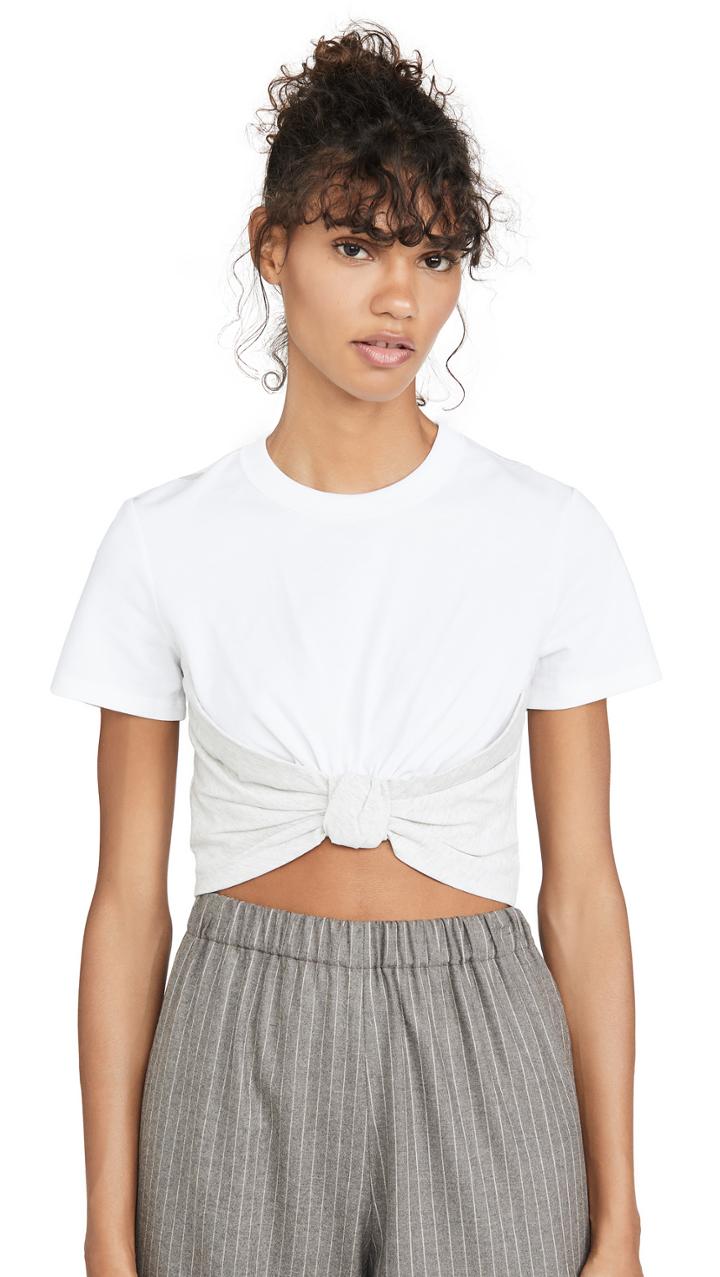 Alexanderwang T High Twist Knot Crop Top