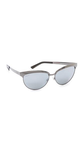 Gucci Mirrored Cat Eye Sunglasses - Dark Ruthenium/black Mirror