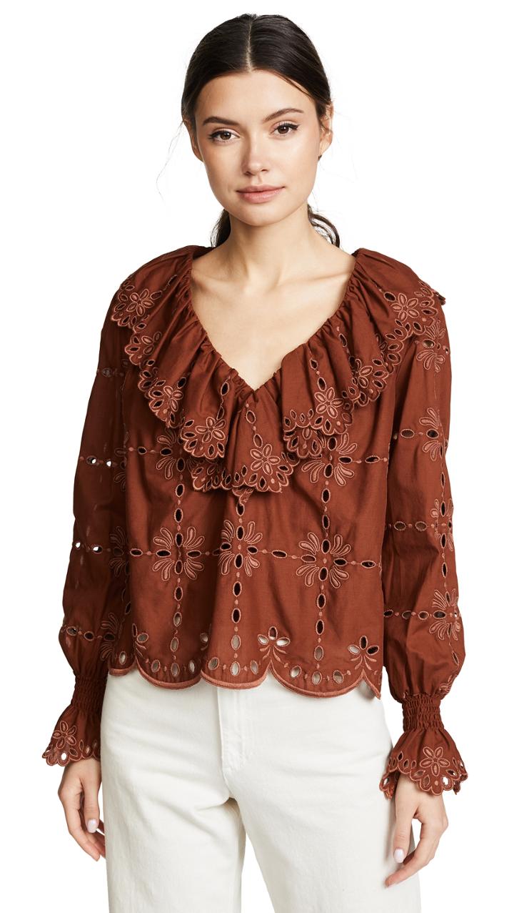 See By Chloe Broderie Anglaise Top