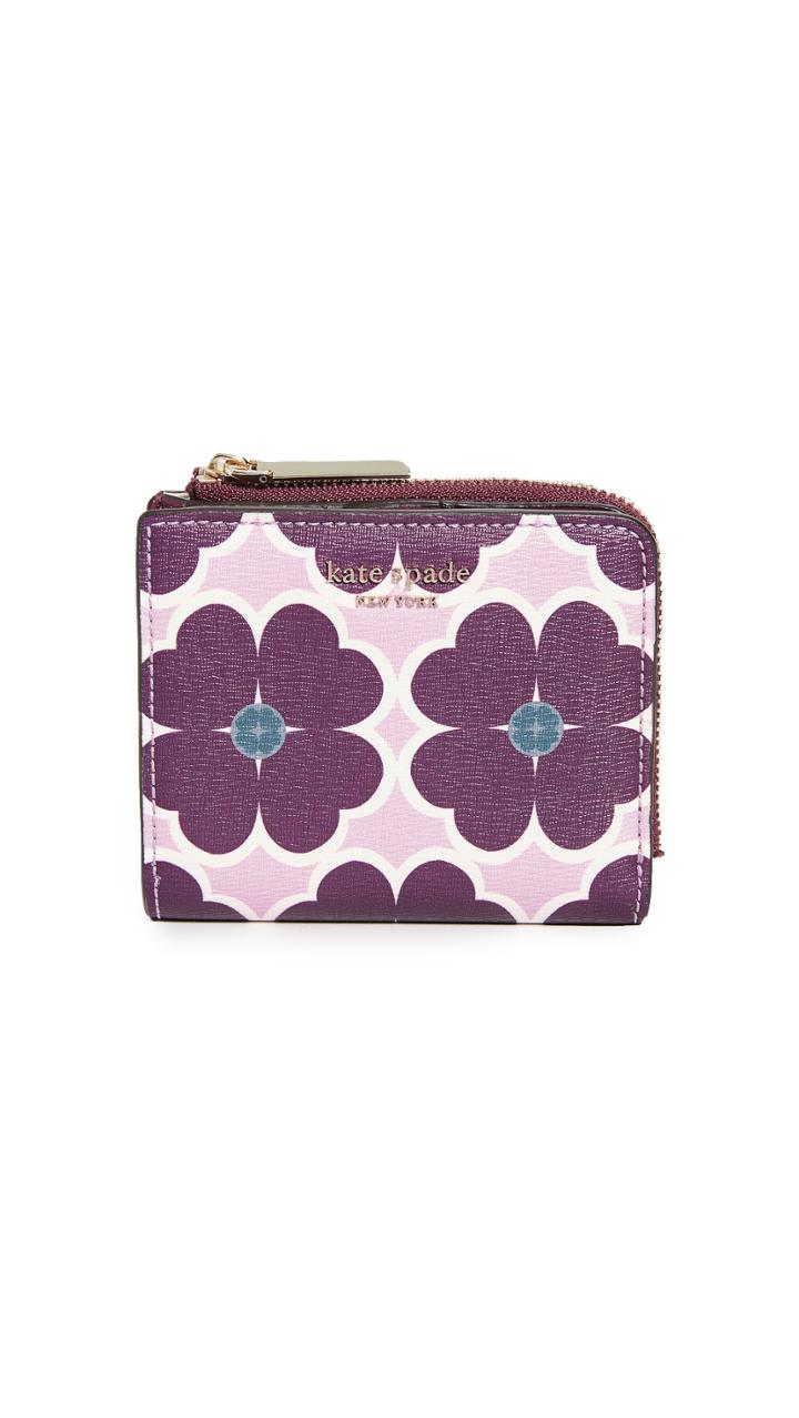 Kate Spade New York Sylvia Graphic Clover Small Bifold Wallet