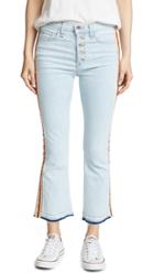Veronica Beard Jean Carolyn Baby Bootcut Jeans With Fraying