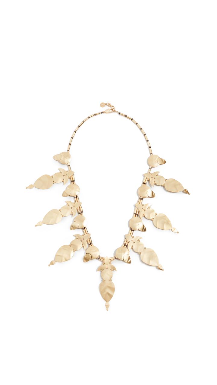 Tory Burch Willow Leaf Long Necklace