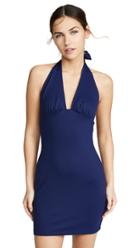 Susana Monaco Gathered Halter Mini Dress