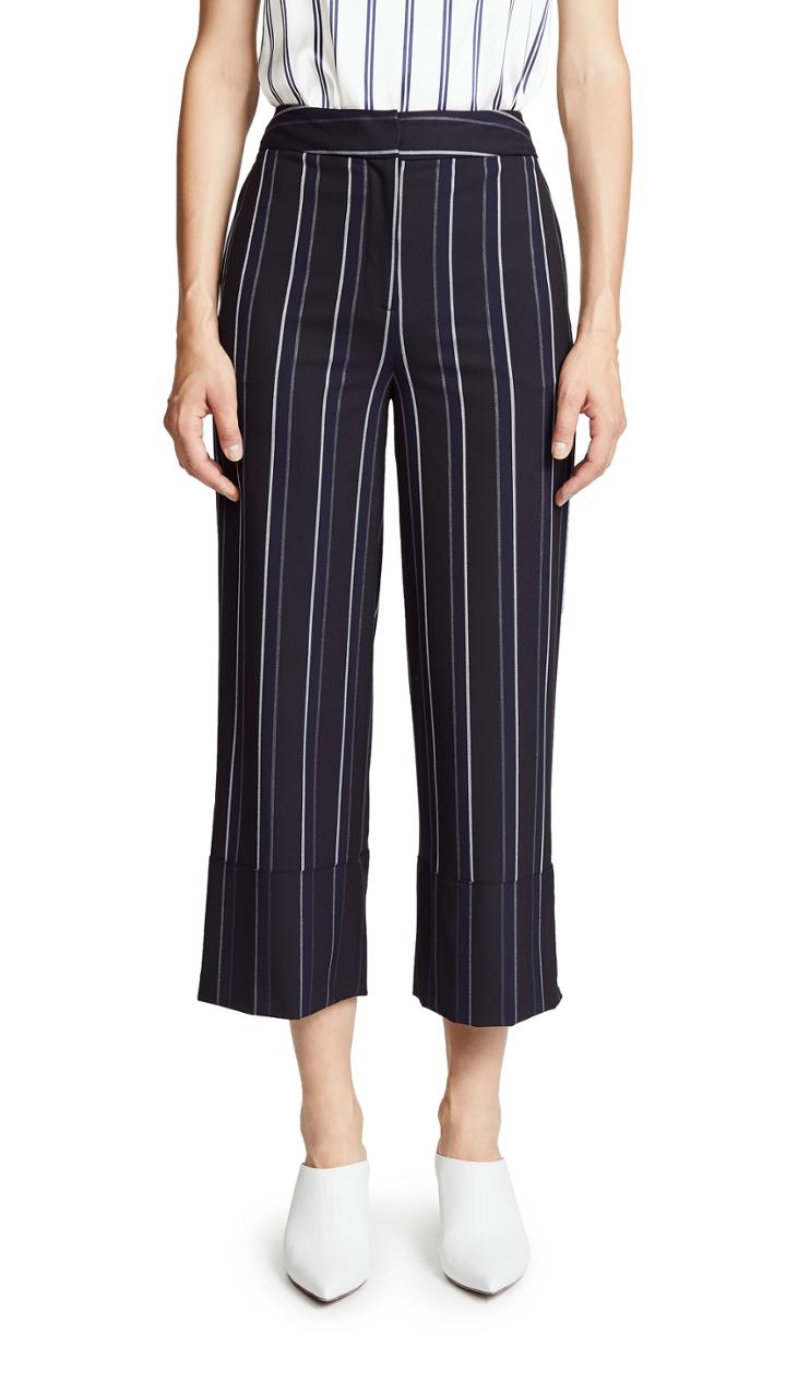 Yigal Azrouel Pinstripe Wide Leg Pants