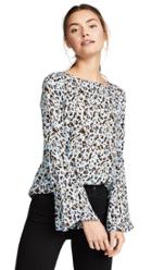 L Agence Dylan Wide Bell Sleeve Blouse