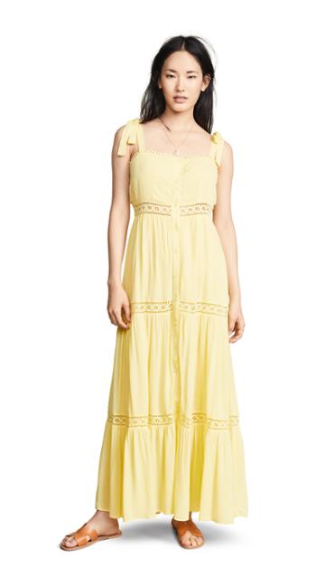 The Line Up Button Front Maxi Dress