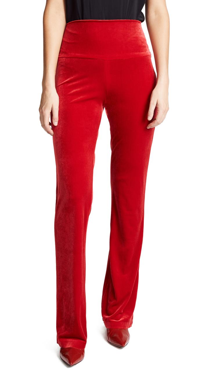 Norma Kamali Velour Boot Cut Pants