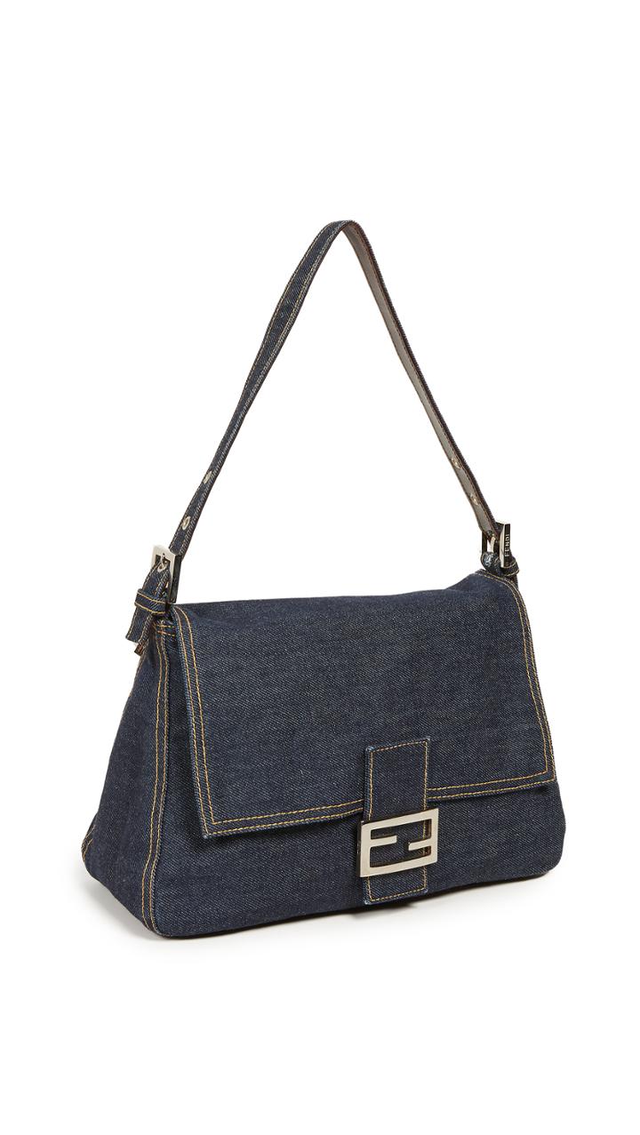 What Goes Around Comes Around Fendi Blue Denim Mamma Bag