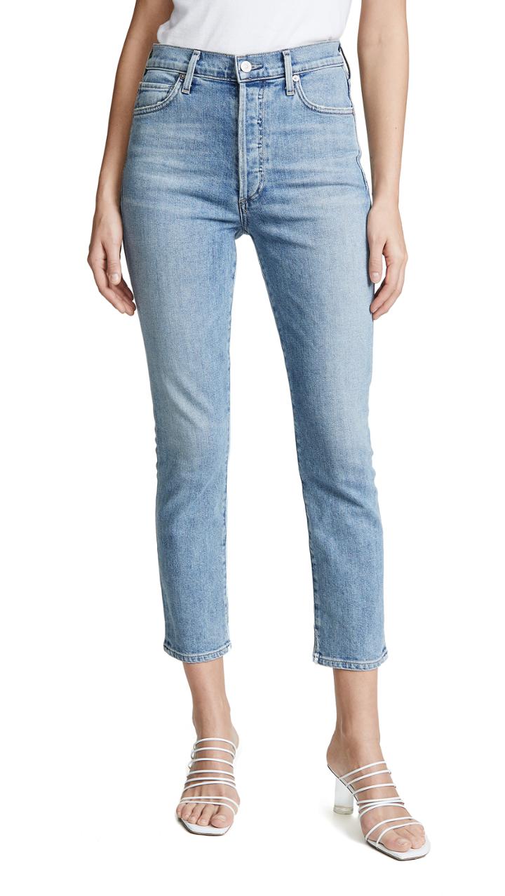 Citizens Of Humanity Olivia Seam High Rise Slim Cropped Jeans