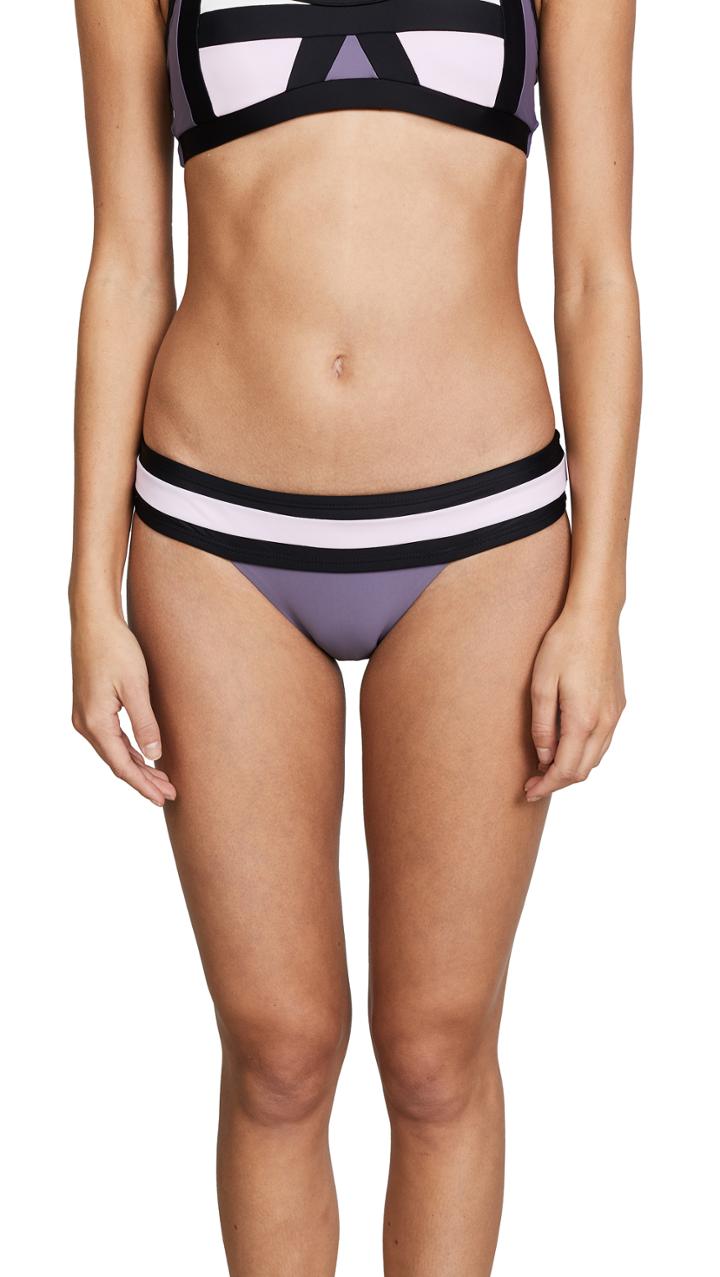 Pilyq Banded Colorblock Bikini Bottoms