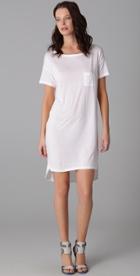 T By Alexander Wang Classic Boat Neck Dress With Pocket
