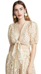 Lisa Marie Fernandez Eyelet Tie Blouse