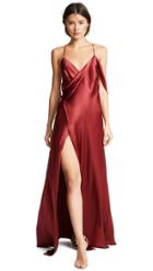 Michelle Mason Strappy Cowl Neck Gown
