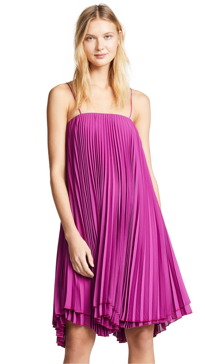 Loyd Ford Pleated Mini Dress