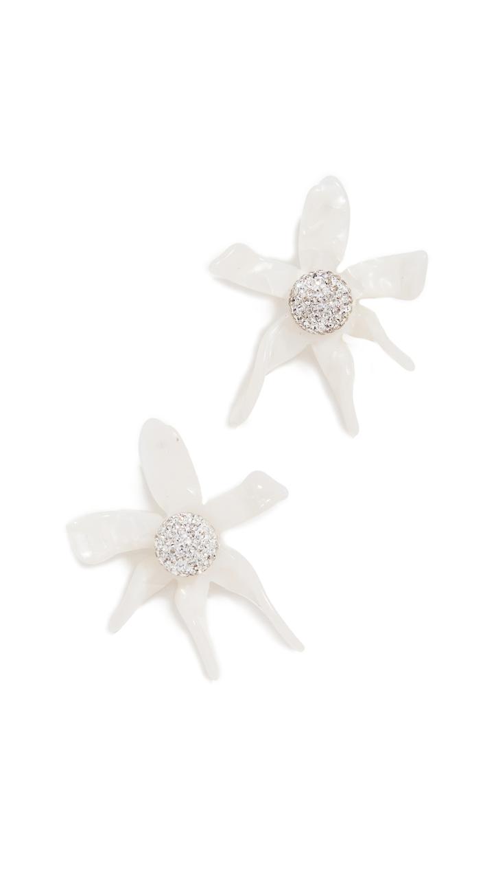 Lele Sadoughi Water Lily Button Earrings