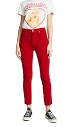Re Done Velvet High Rise Crop Jeans