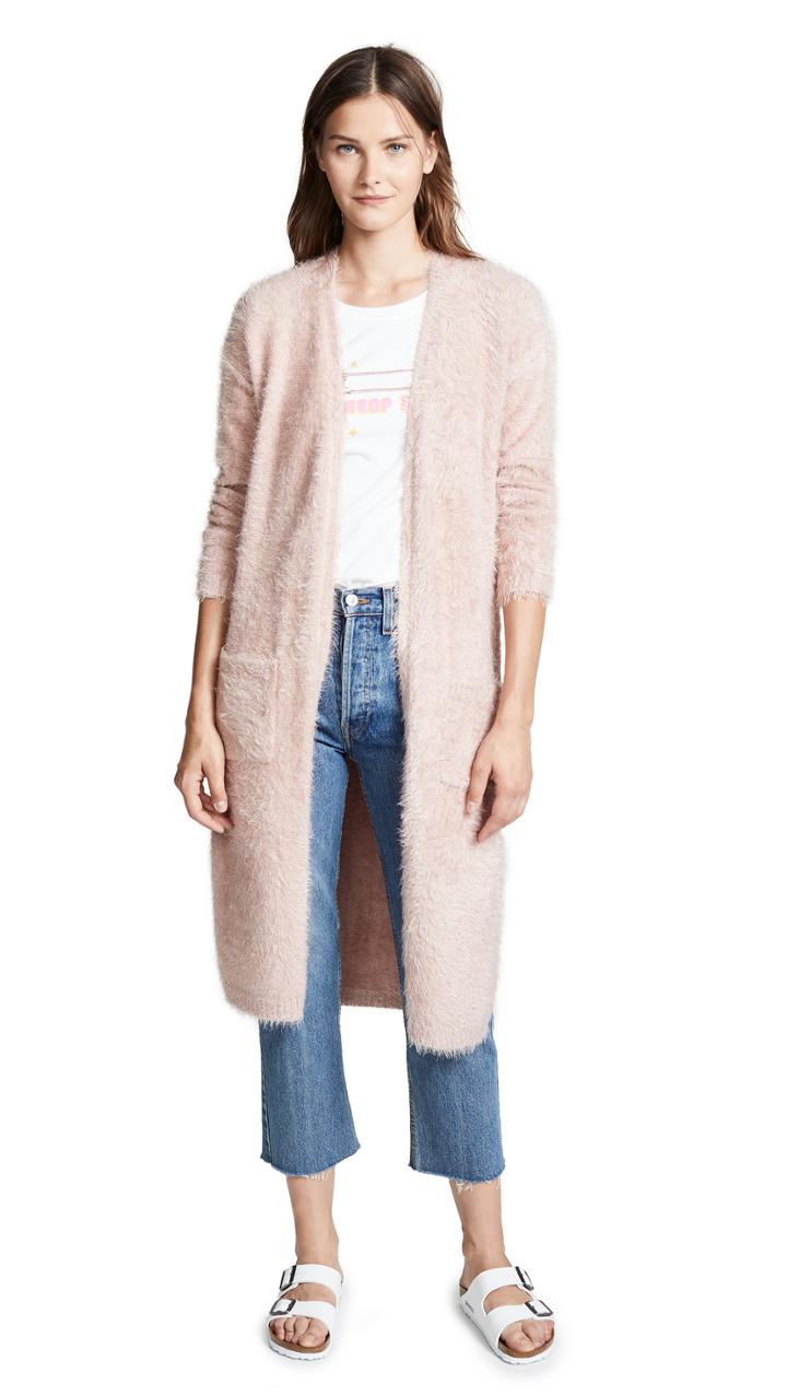 Bb Dakota Lovefool Eyelash Yarn Cardigan