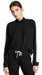 Monrow Black Two Tone Supersoft Turtleneck