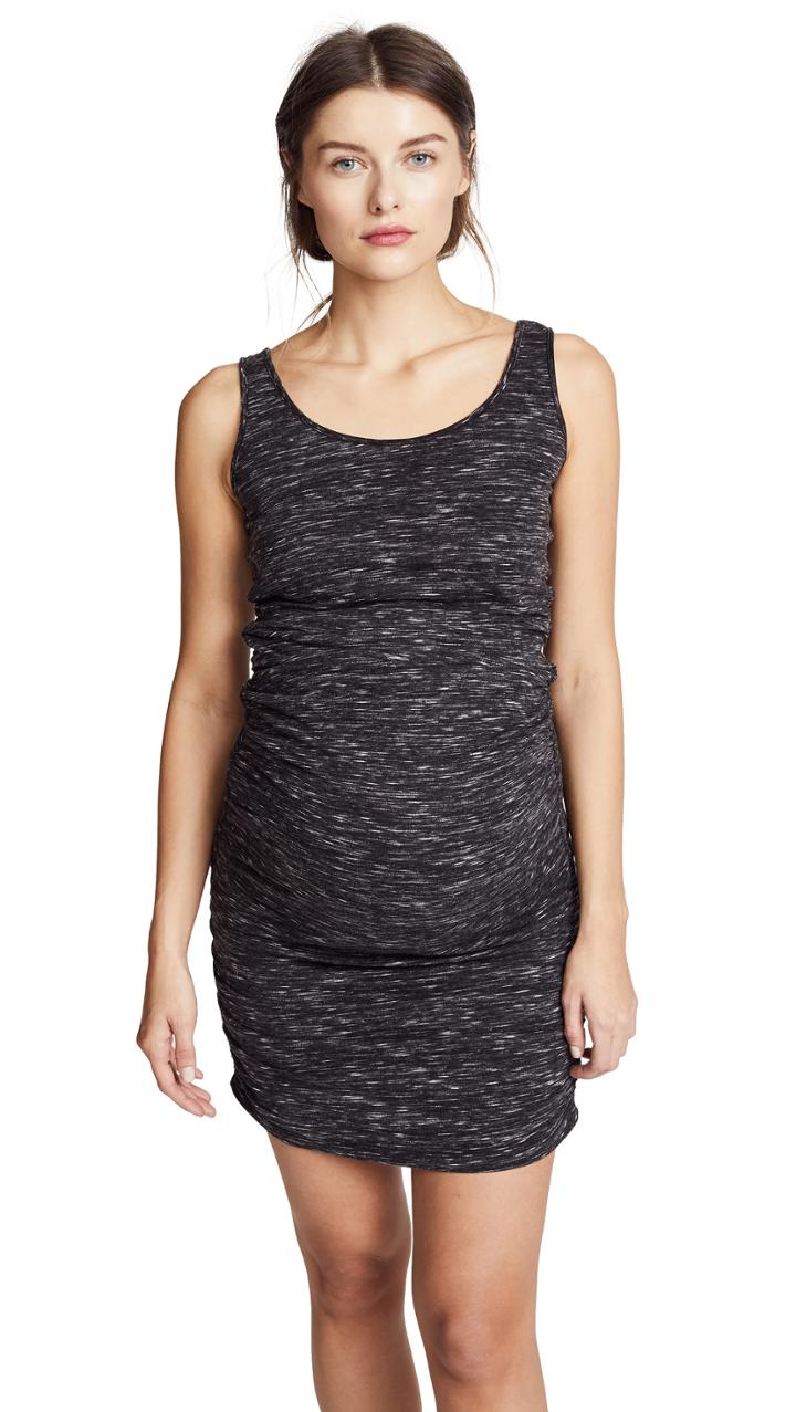 Ingrid Isabel Marble Shirred Maternity Tank Dress