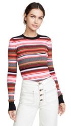 Joostricot Crew Neck Variegated Rib Pullover
