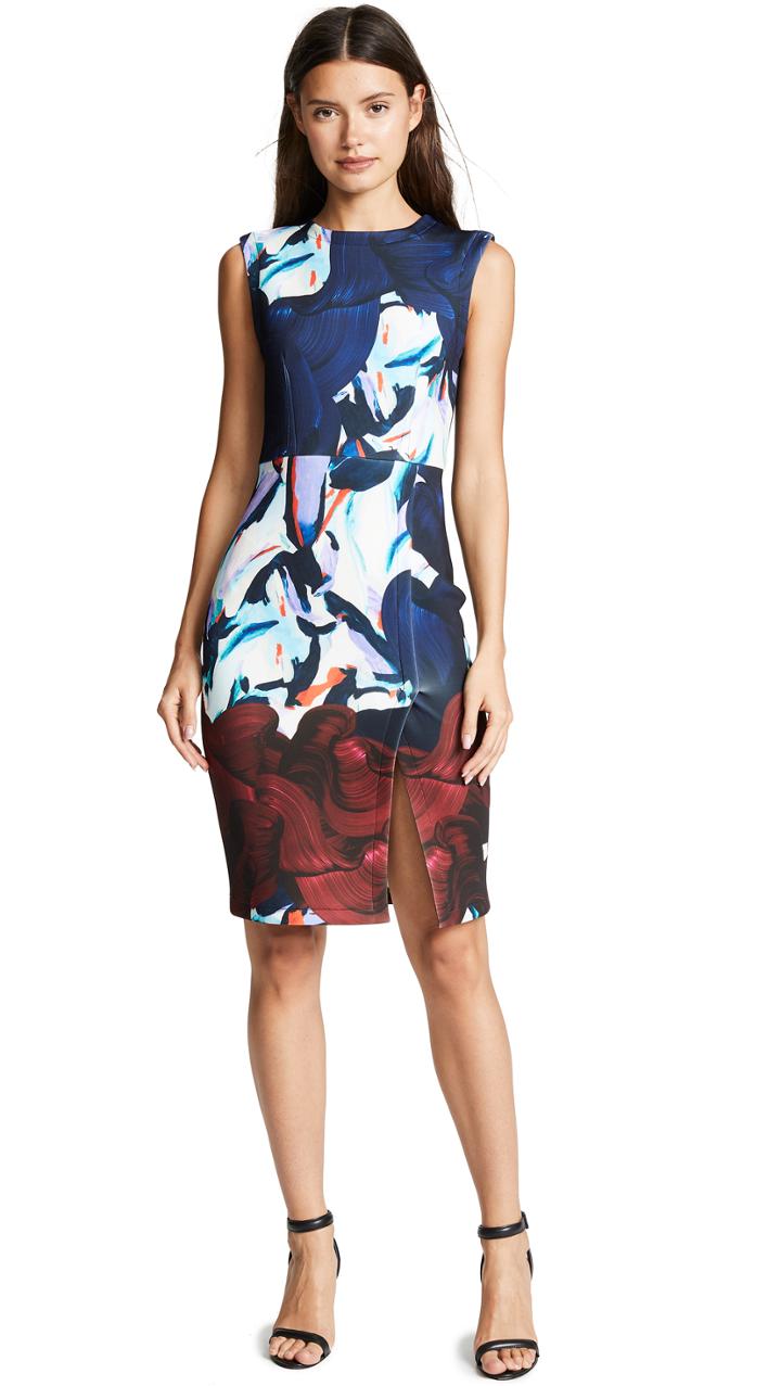 Yigal Azrouel Crew Neck Printed Dress
