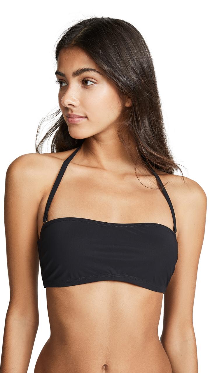 Tory Burch Solid Bandeau Bikini Top