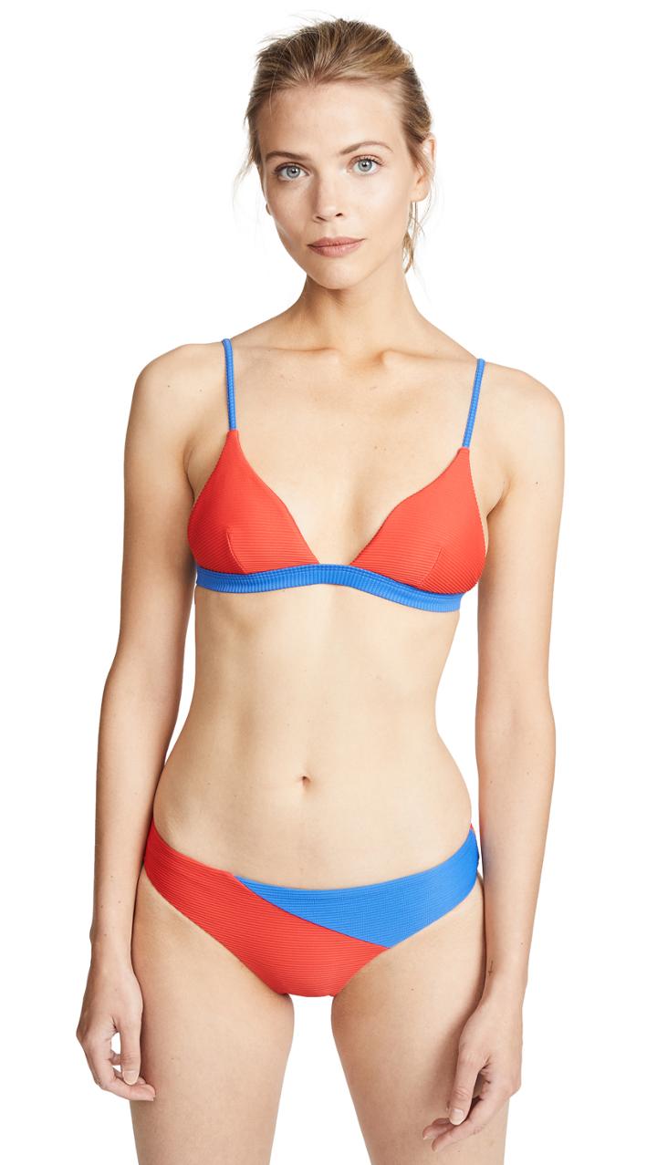 Onia Danni Colorblock Bikini Top