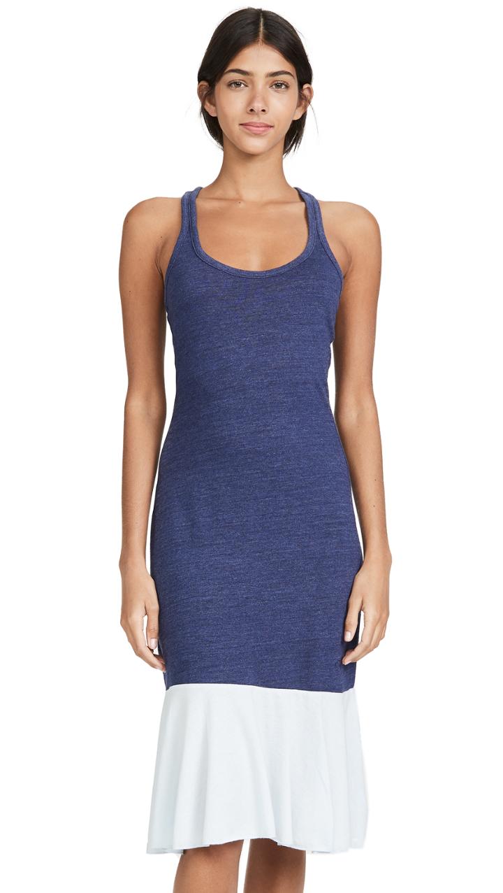 Chaser Racerback Midi Dress With Peplum Hem