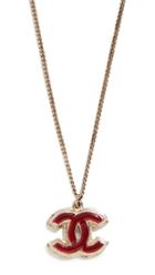 What Goes Around Comes Around Chanel Red Cc Necklace
